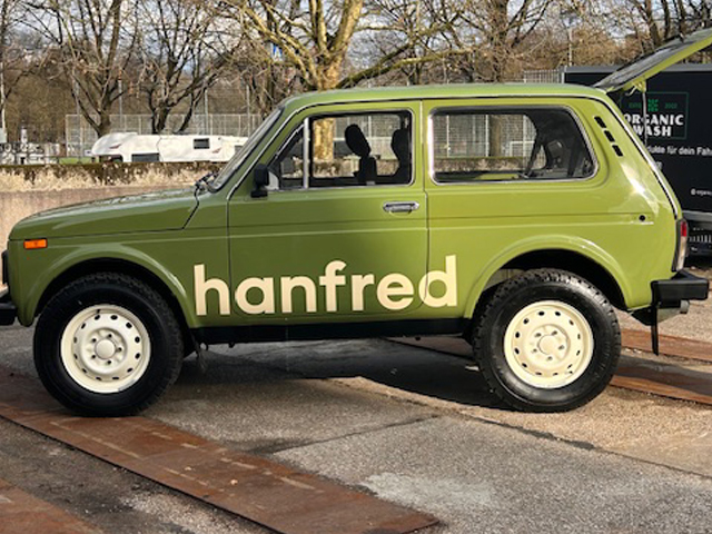 HANFRED hatte das coolste Auto auf der Messe